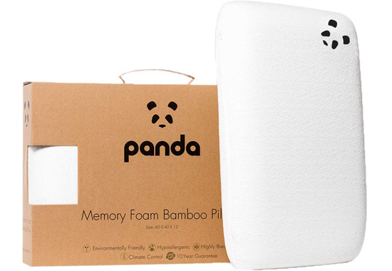 Panda Luxury Memory Foam Bamboo Pillow Premium