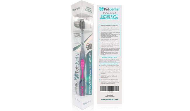 Petdentist Premium Charcoal Toothbrush Extra Small