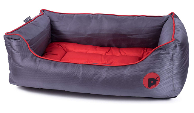 Petface Oxford Square Dog Bed, X-Large, Red
