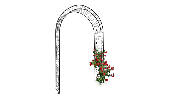 Relaxdays Rose Arch with Leaf Pattern