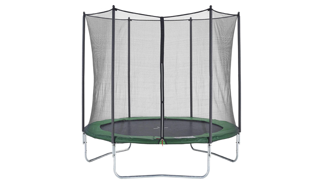 CZON SPORTS Trampoline, 8ft-14ft outdoor with safety enclosure net, green