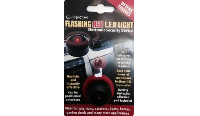 E-Tech Flashing Red LED – Dummy Alarm To Deter Thieves