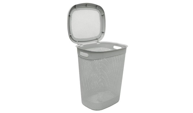 JVL Droplette Design Plastic Laundry Basket